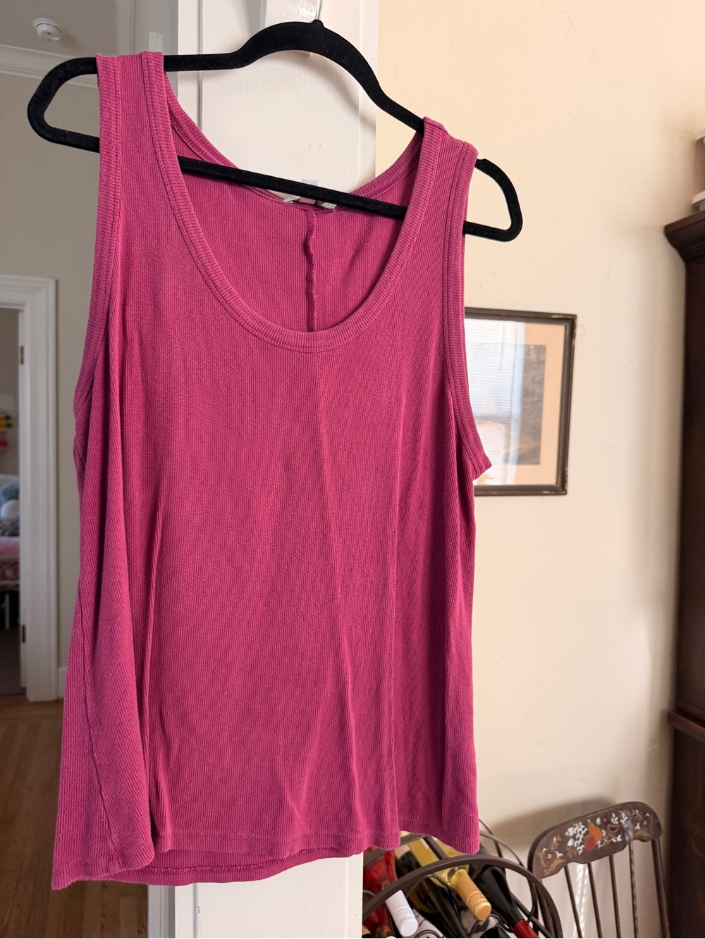 Threads 4 Thought Ribbed Tank Top — Raspberry Pink